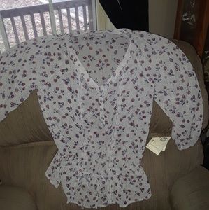 Flowered knit shirt